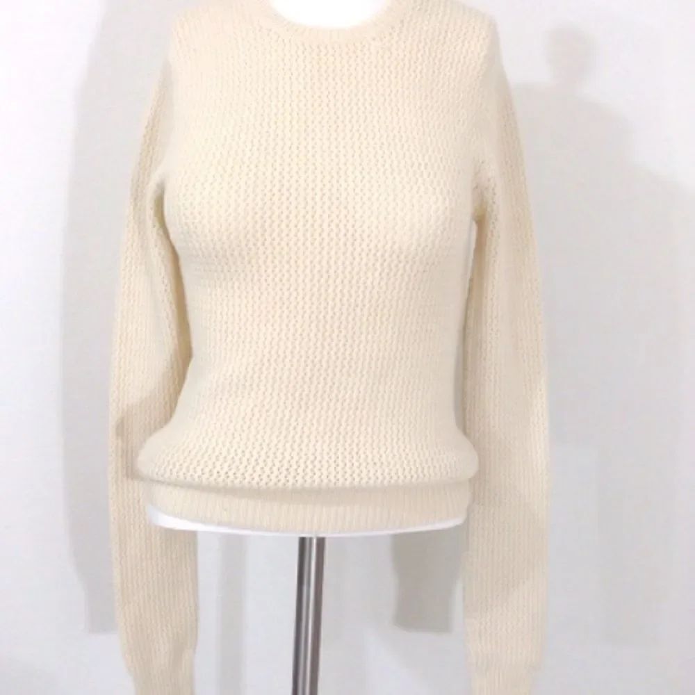 Michael Kors Sweater Neutral Pullover Knit Cable Crew Neck Sweater Size Medium